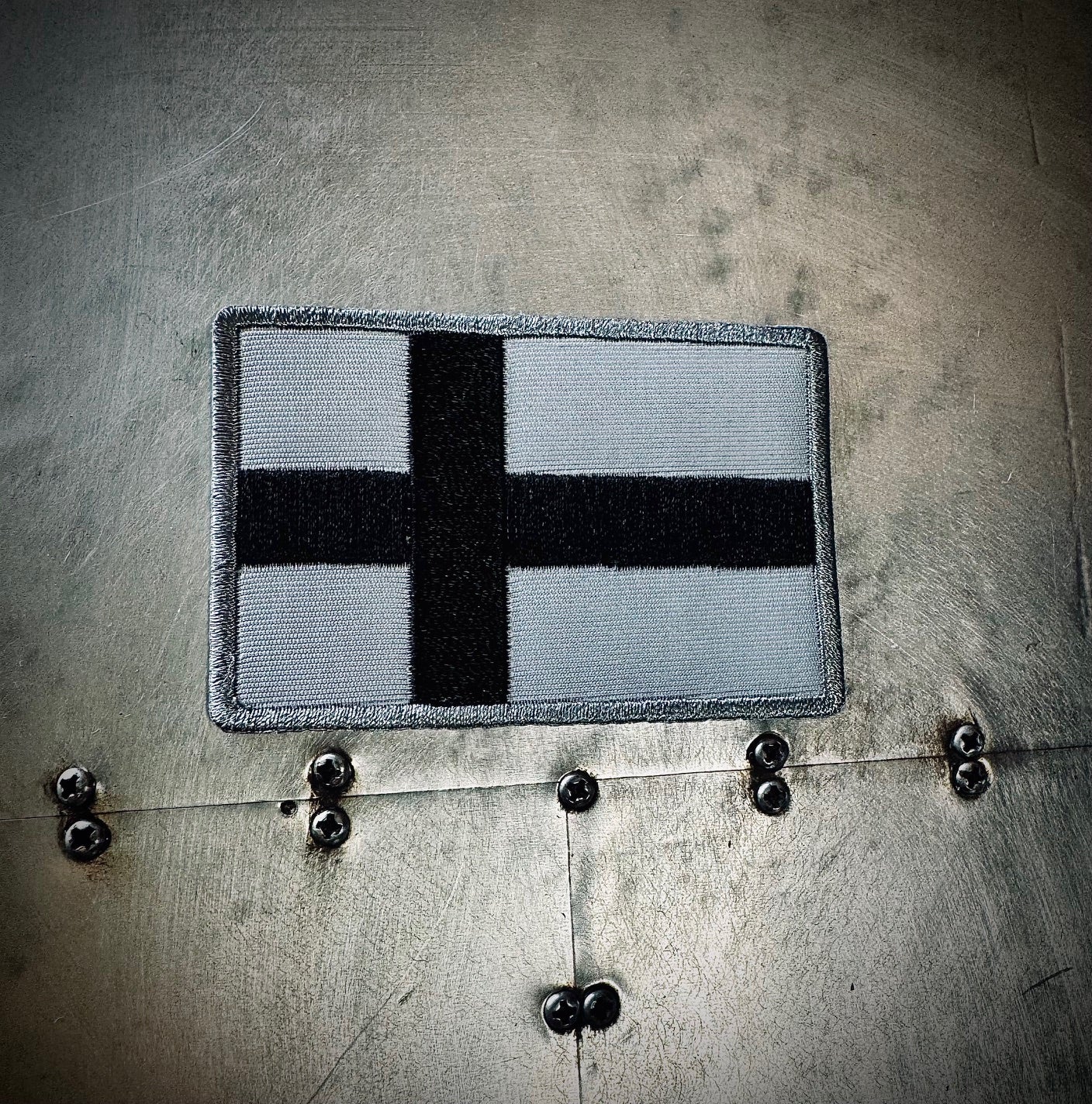 Black & Gray Reversed American Flag Patch